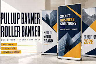 make pull up banner roller banner for exhibition event business promotion