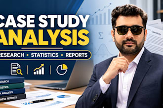 do case study analysis, research, statistics and report writing