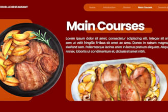 design a professional food menu for your restaurant