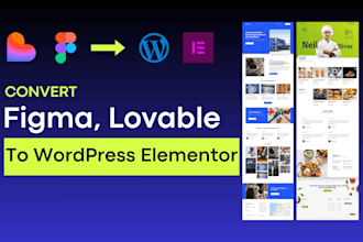 convert figma to wordpress website or figma to elementor or lovable to wordpress