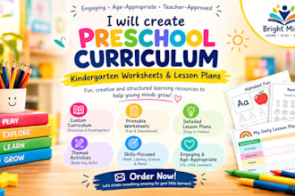 create preschool curriculum kindergarten worksheets and lesson plans