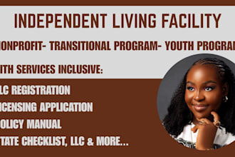 set up independent living, non profit, foster care, transitional living program