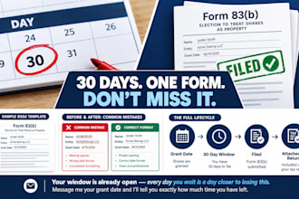 prepare and file your 83b election for startup equity