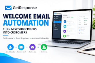 set up getresponse welcome email sequence automation