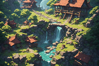create 2d environment and game background for you