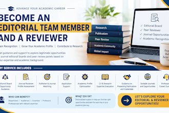 help you become editorial team member and a reviewer