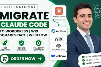 migrate claude code to wordpress wix claude code site to squarespace webflow