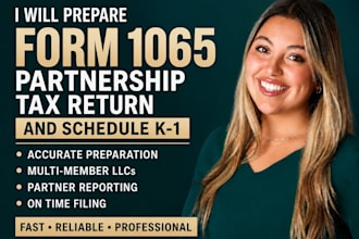 prepare form 1065 partnership tax return and schedule k1 for your llc