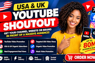 shoutout youtube channel promote website link to 80m twitter fb,