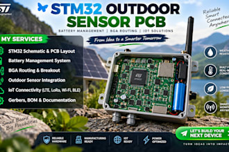 do stm32 outdoor sensor pcb, battery management, bga routing and iot