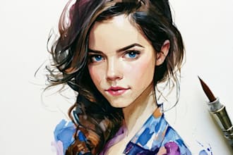 draw custom watercolor art and illustrations
