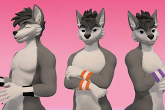 make custom vrchat avatar, 3d vrc avatar, upload avatar to vrchat, furry avatar