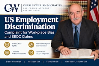 create US employment discrimination complaint for workplace bias and eeoc claims