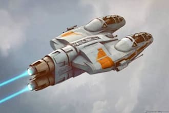 design unique sci fi spaceships and futuristic spacecraft