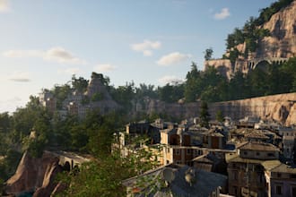 create 3d game environment, unreal engine environment, ue5 environment
