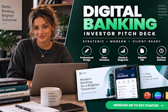 design a digital banking fintech investor pitch deck for funding rounds
