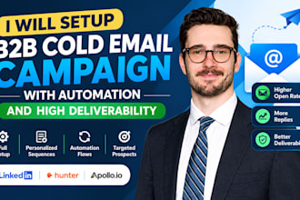setup b2b cold email campaign with automation and high deliverability