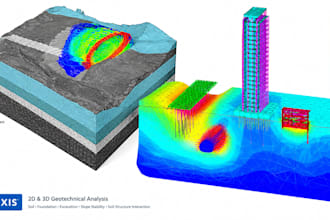 perform plaxis 2d and 3d geotechnical analysis