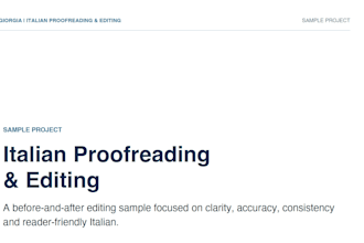 do italian proofreading and editing