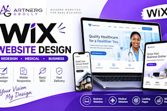 redesign wix website, design wix medical website and SEO landing page