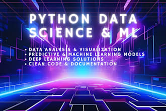 do python data analysis, machine learning and visualization