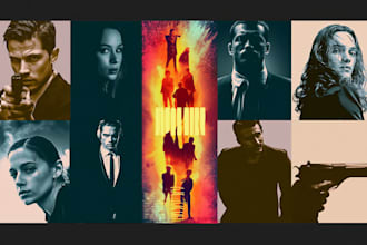 create dramatic cinematic poster and movie key art