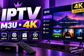 offer good m3u playlist, restream, live tv app, smarter pro