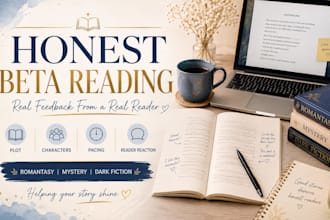 be your honest beta reader for romance and fantasy