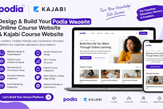 design podia website online course website kajabi course website for coaches