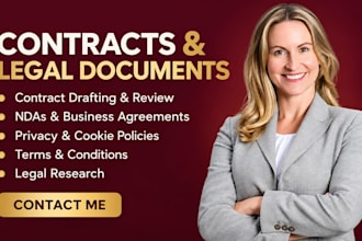 create legal documents, legal motion, agreement and contract