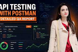 perform API testing using postman and provide a detailed QA report