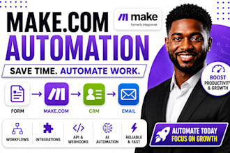 build make com automation, workflows and API integrations