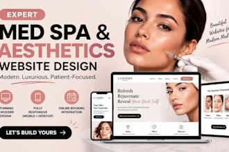 med spa website, aesthetic clinic, botox website, skincare website, med spa
