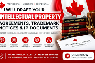 draft intellectual property agreements trademark notices and IP documents