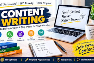 write high quality, engaging and SEO friendly content