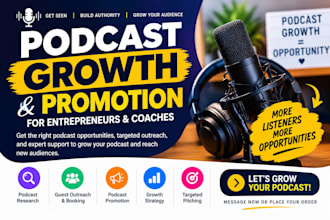 grow your podcast and book podcast guests for coaches and enterpreneurs
