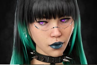 do realistic metahuman character, daz 3d, realistic hair, xgen hair, hair groom