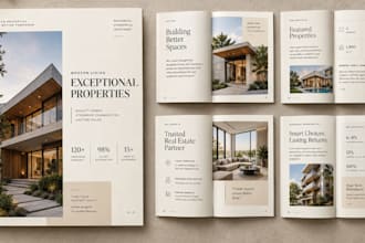design luxury real estate investment brochure and property report