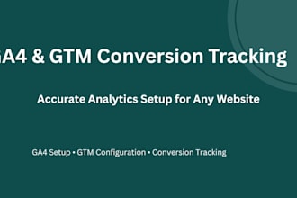 set up ga4 and GTM conversion tracking for your website