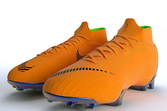 design custom 3d football cleats, soccer boots and footwear models
