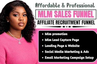 mlm sales funnel, mlm promotion,mlm leads,affiliate recruitment,mlm sales funnel