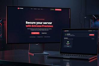 create modern discord bot website and dashboard UI