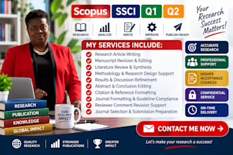 write, revise and prepare research articles for scopus q1 q2 ssci