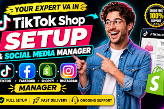 setup facebook shop instagram shop fix tik tok shop, shopify dropshipping store