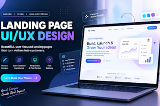 design a high converting startup landing page UI UX
