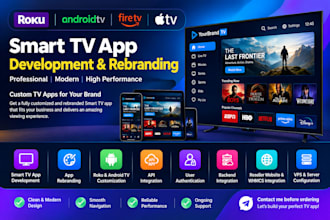 develop and rebrand smart TV apps for roku and android TV, reseller panel