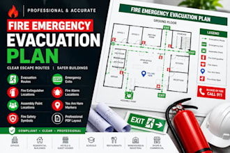 create fire emergency evacuation plan fire exit escape plan maps diagram