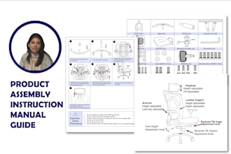 design a professional product assembly manuals