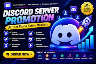 promote your discord server, advertise for visibility and community growth