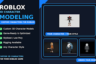 create a custom 3d roblox character model, roblox ugc